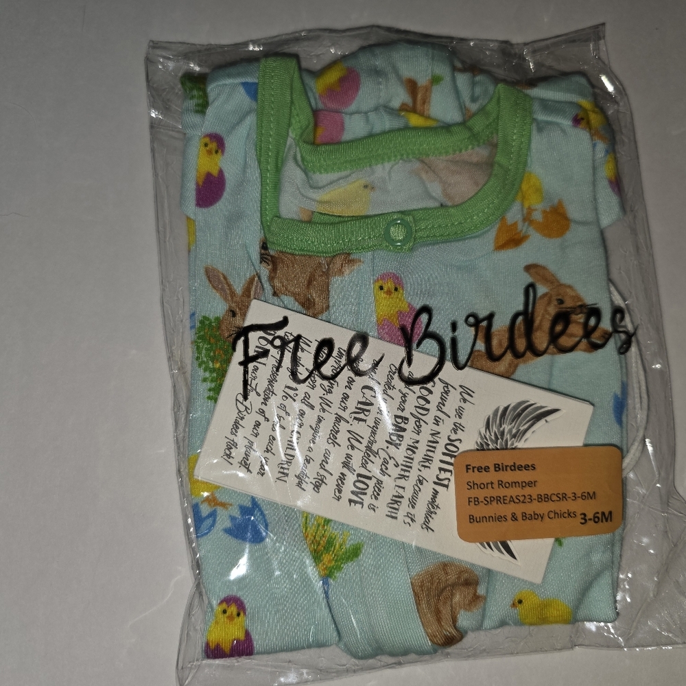 Free Birdees Bunnies & Baby Chicks Shorty Zippy
